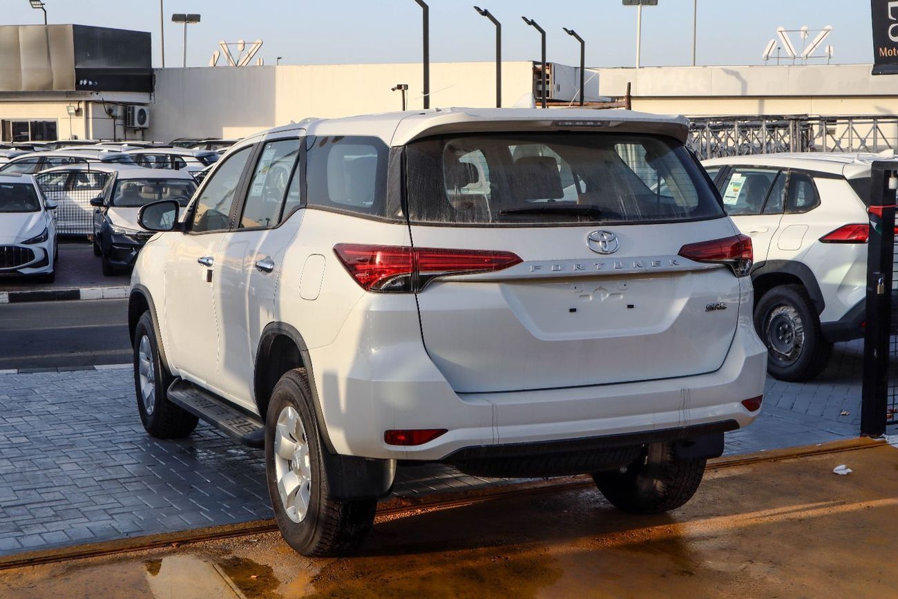 Toyota Fortuner EXR 2.7L (160 HP)  Toyota Fortuner (TGN156) – 2.7L Petrol – SR5 – 4WD – White – 2025 Model