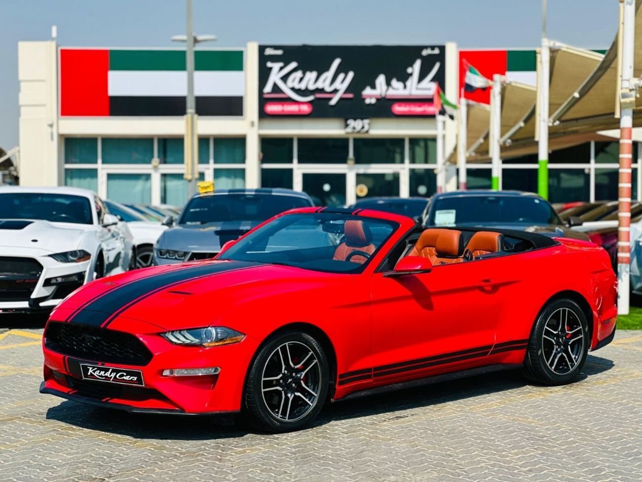 Ford Mustang EcoBoost Convertible | Monthly AED 930/- | 0% DP | Custom Leather Seats | # 48526