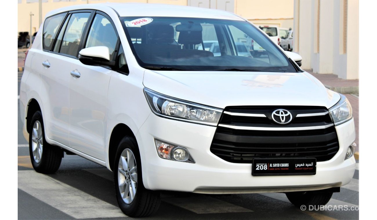 Toyota Innova Toyota Innova 2018 GCC in excellent condition without accidents, very clean from inside and outside