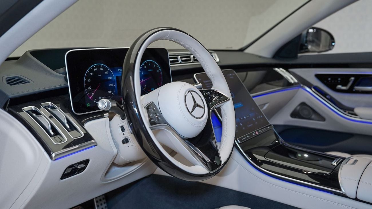 Mercedes-Benz S 500 4MATIC 3.0L AMG Line | AED 5,892 PM | Warranty Service Pack 2027, Super Low KM | Ramadan Offer