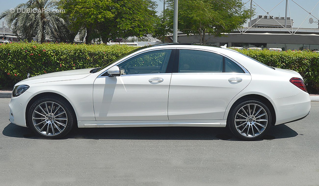 مرسيدس بنز S 560 2018 4MATIC 4.0L V8 0km, GCC Specs with 2 Years Unlimited Mileage Warranty