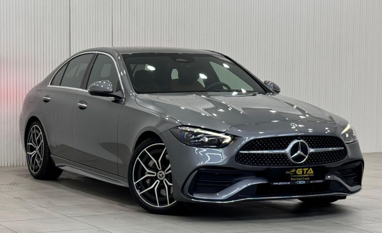 مرسيدس بنز C 200 بريميوم 2022 Mercedes Benz C200 AMG, July 2027 Mercedes Warranty + Service Pack, Full Options, Low K