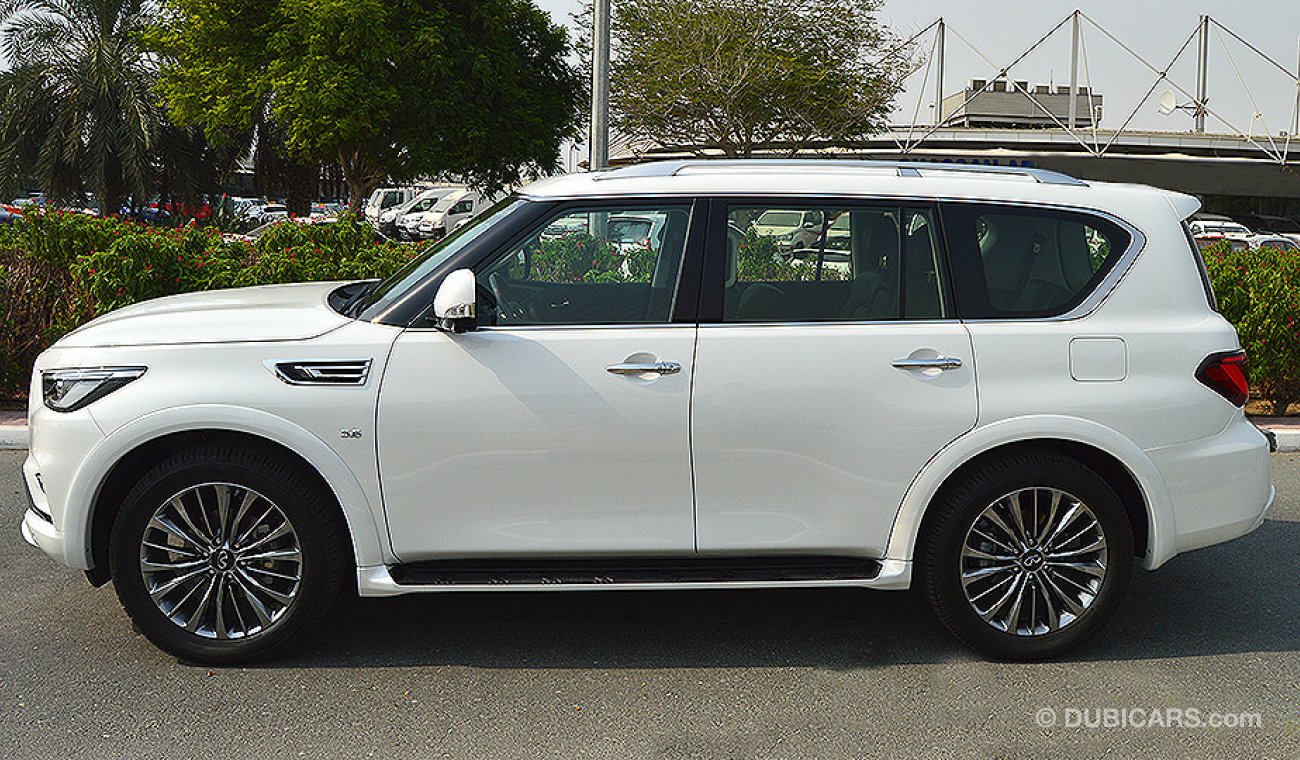 إنفينيتي QX80 5.6-V8 4WD, GCC, 8-Seat, 0km w/ 5Yrs or 200K km WTY + 2Yrs or 50K km SERV at Dynatrade