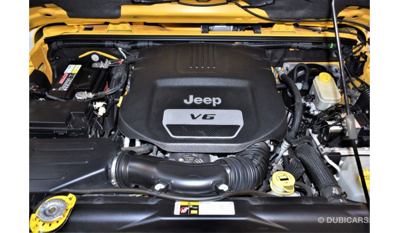 جيب رانجلر FULL SERVICE HISTORY! Jeep Wrangler Unlimited Sport 2015 Model!! in Yellow Color! GCC Specs