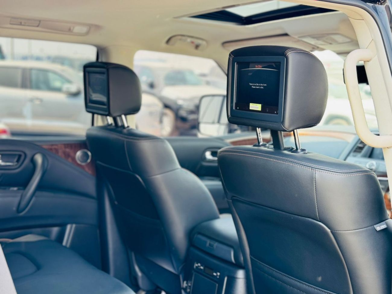 نيسان باترول Nissan patrol 2023 RHD black 7seaters petrol engine black colour outside and grey colour imterior