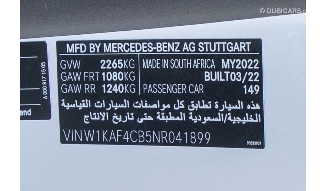 Mercedes-Benz C200 Premium Mercedes C200 AMG  Panoramic Full Option  2022 GCC 5 Years Warranty  Contract Service