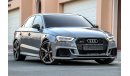 Audi RS3 GCC 2017 under Agency Warranty with Zero Down-Payment.