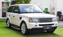 Land Rover Range Rover Sport 2009 Gulf model, white color, beige interior, one number, leather hatch, fixed control wheels, rear