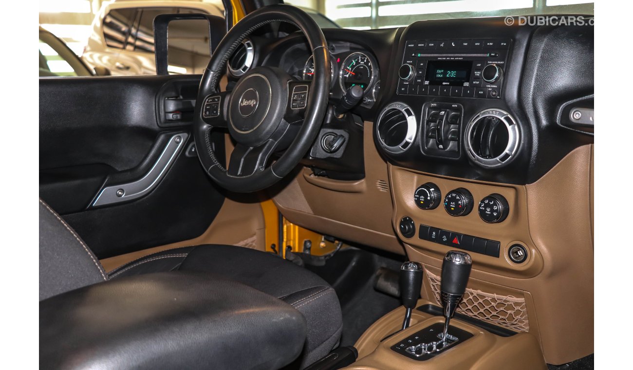 Jeep Wrangler Sahara Unlimited 2015 GCC Warranty with Zero Down-Payment.