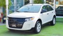 Ford Edge GCC model 2013, white color, inside beige No.2 agency dye, alloy wheels, sensors, cruise control, re