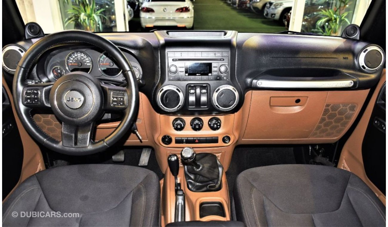 Jeep Wrangler ( ONLY 38000KM ) AMAZING Jeep Wrangler SAHARA 2013 Model!! in Black Color! GCC Specs