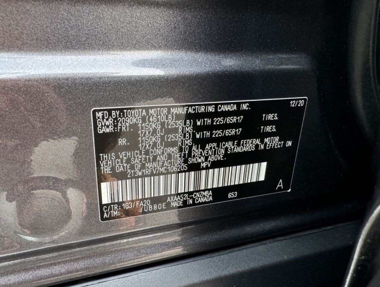 Toyota RAV4 2021 XLE SUNROOF KEYLESS FULL OPTION US SPEC