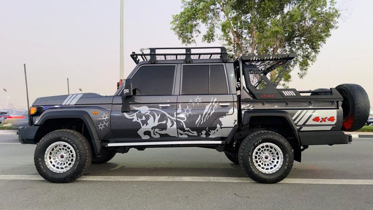 Toyota Land Cruiser 70 2022 | 4.5 DIESEL ENGINE | MT | RHD | DOUBLE CABIN | GTK 4X4 SPORTS BAR WITH BASKET | REAR DUAL TIRE