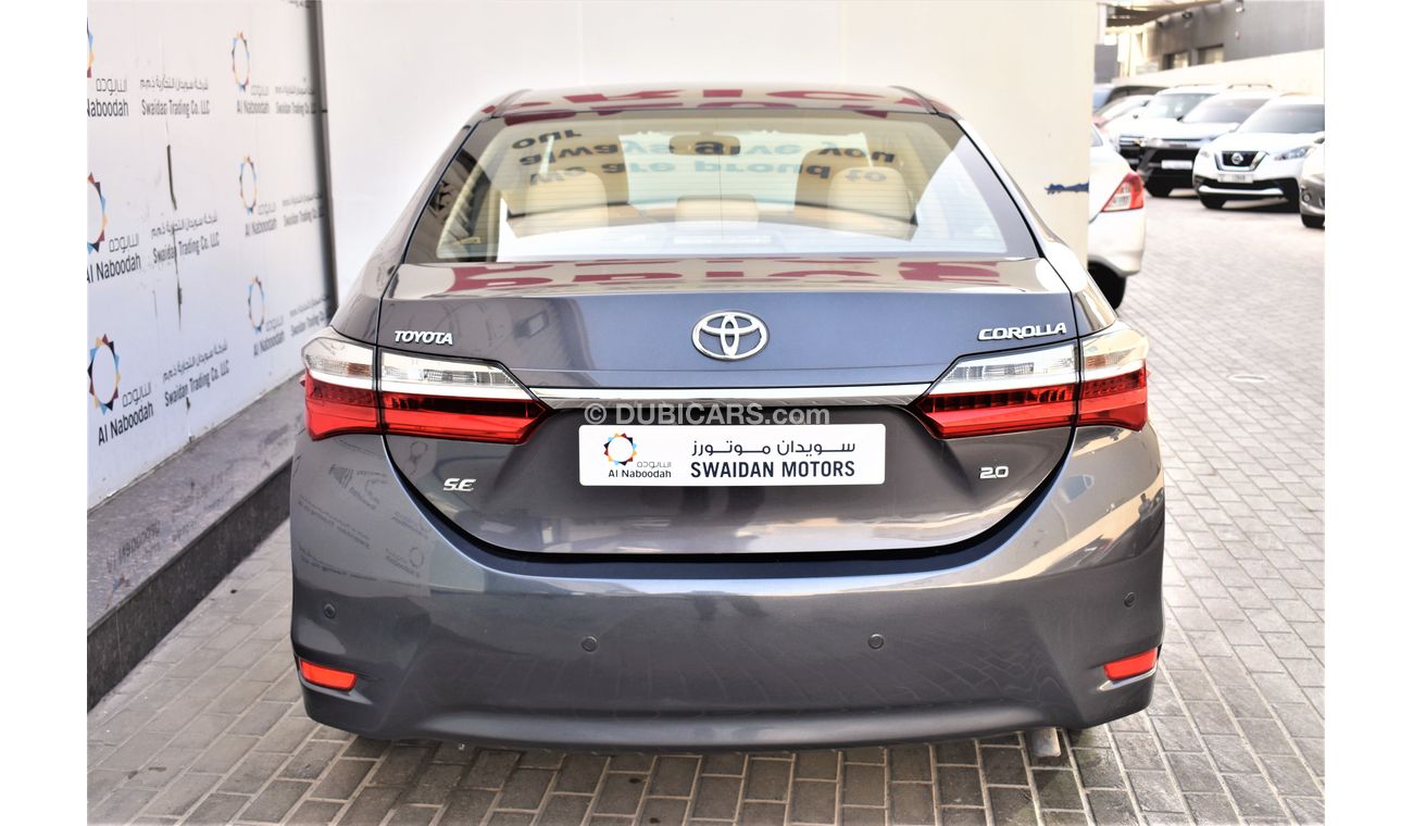Toyota Corolla AED 1039 PM | 2.0L SE GCC DEALER WARRANTY