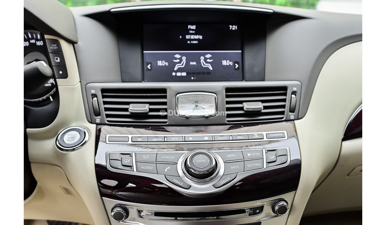 إنفينيتي Q70 Luxe | 2,152 P.M  | 0% Downpayment | Very Low Mileage!