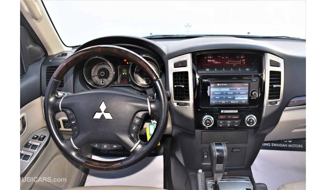 Mitsubishi Pajero 3.8L  GLS V6 FULL OPTION 2016 GCC SPECS DEALER WARRANTY