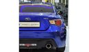 سوبارو BRZ AED 1,135 Per Month / 0% D.P | Subaru BRZ 2016 Model!! in Blue Color! GCC Specs