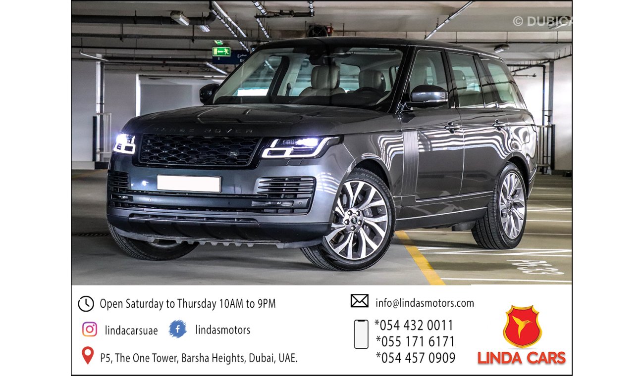 Land Rover Range Rover Vogue HSE 2018 GCC under Agency Warranty with Zero Down-Payment.