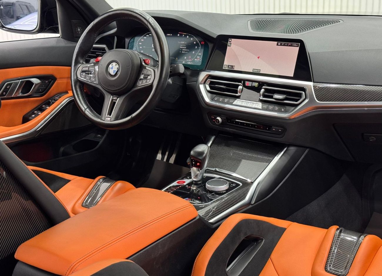 بي أم دبليو M3 Competition 3.0L 2021 BMW M3 Competition, Warranty, Service History, Carbon Fiber Package, Full Opti