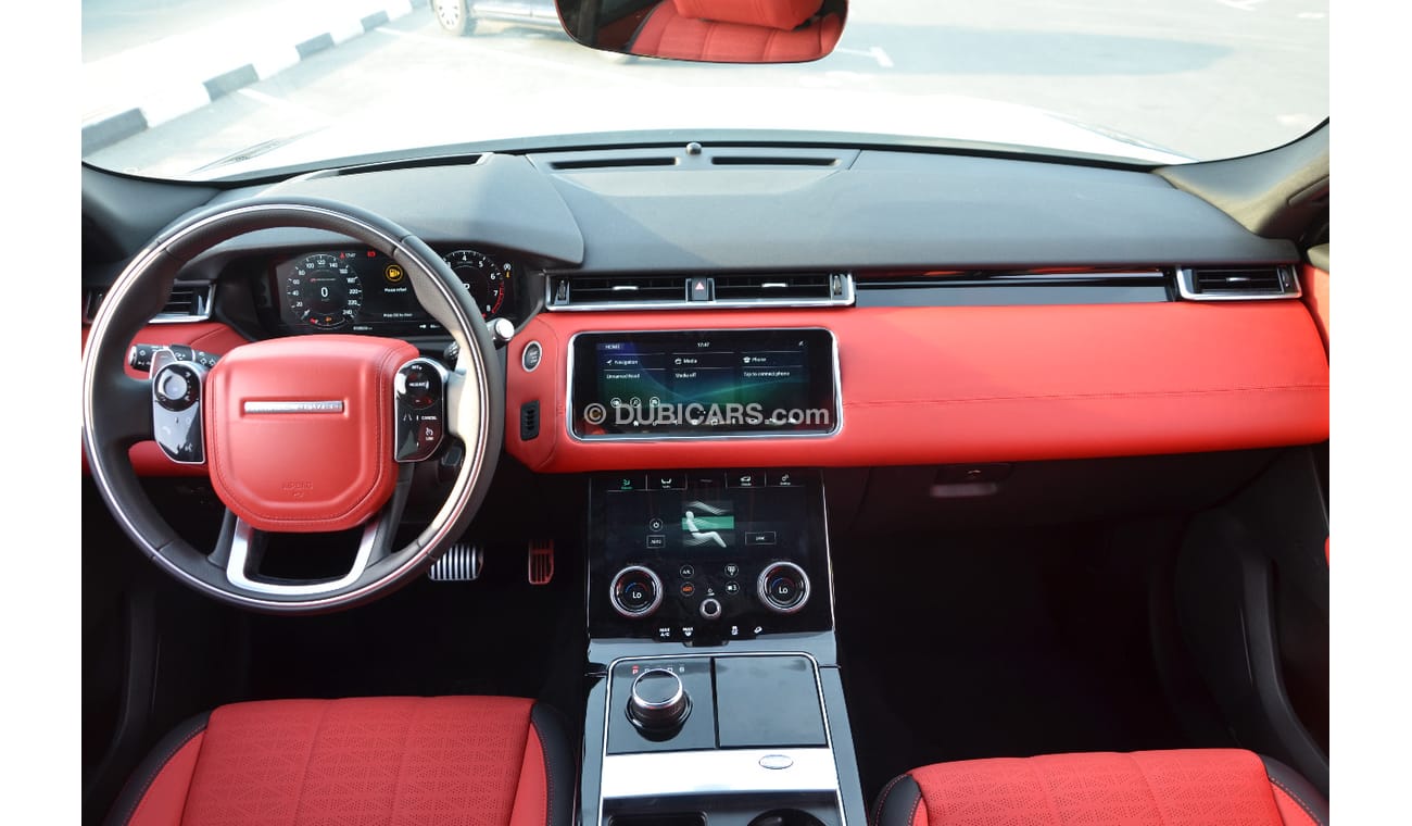 لاند روفر رينج روفر فيلار P250 جديد 2020 داخل احمر (سعر شامل الجمارك)ضمان 3 سنوات مع صيانه