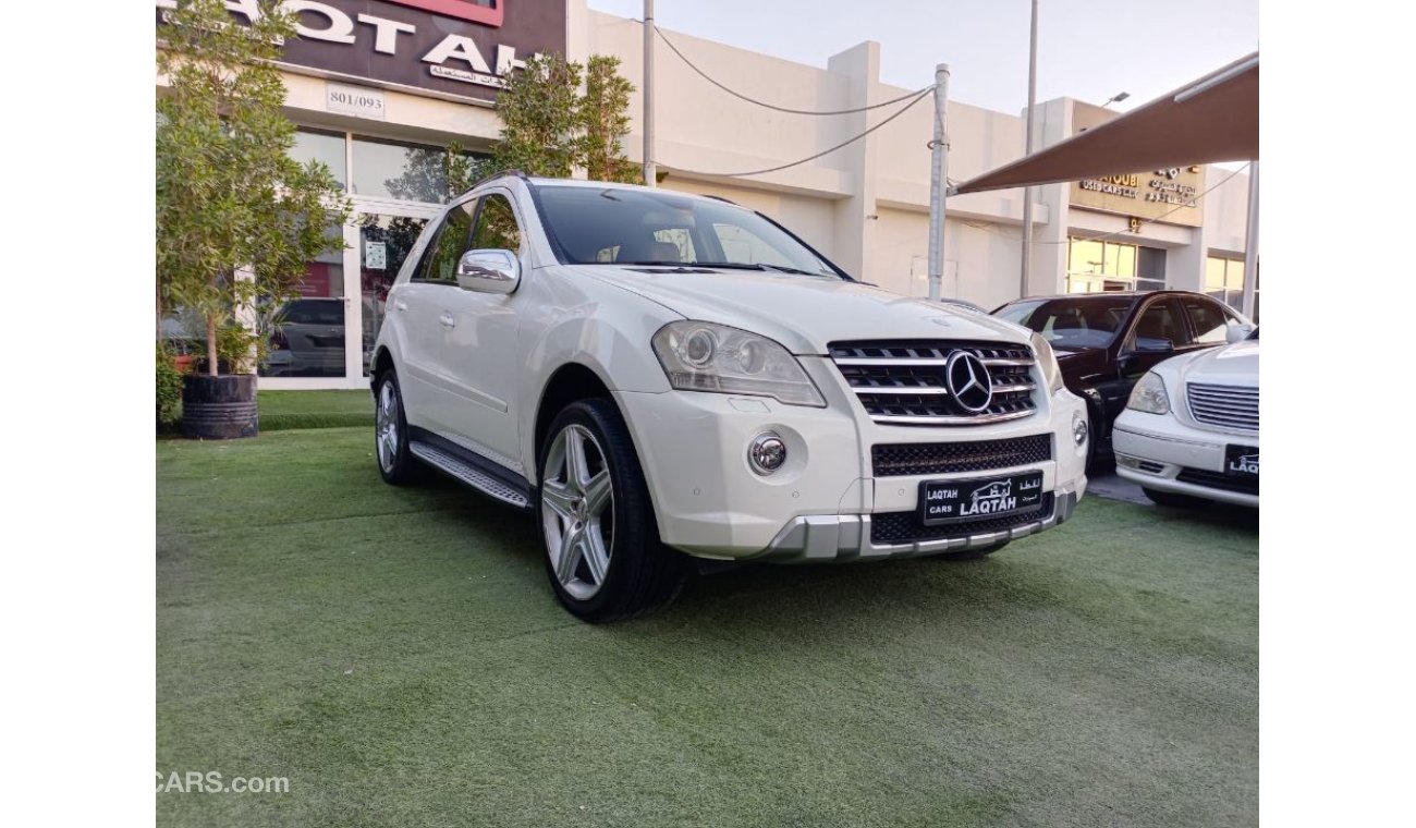 Mercedes-Benz ML 350 Gulf number one model 2009, white color, leather opening, sensors, alloy wheels, cruise control and