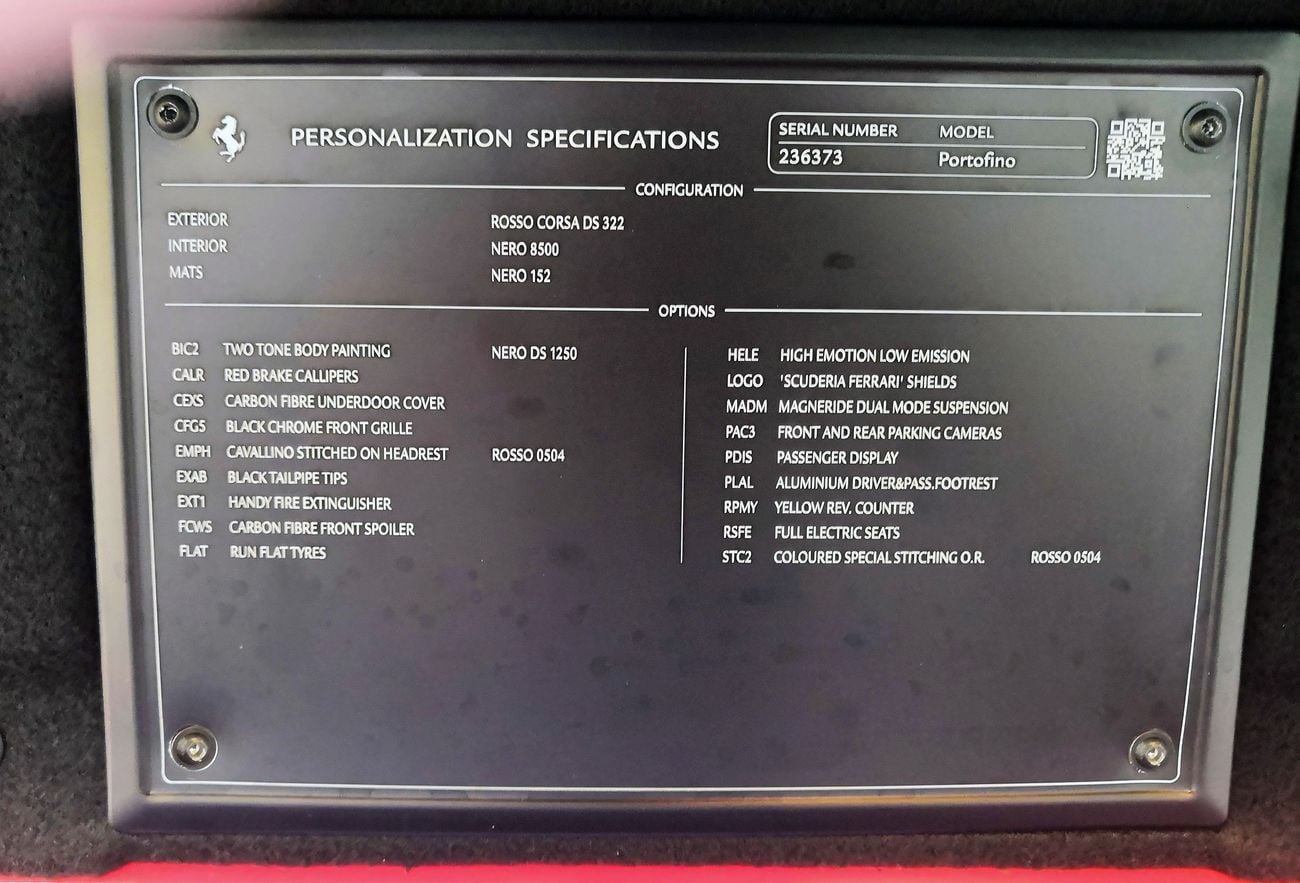 Ferrari Portofino Std 3.9L