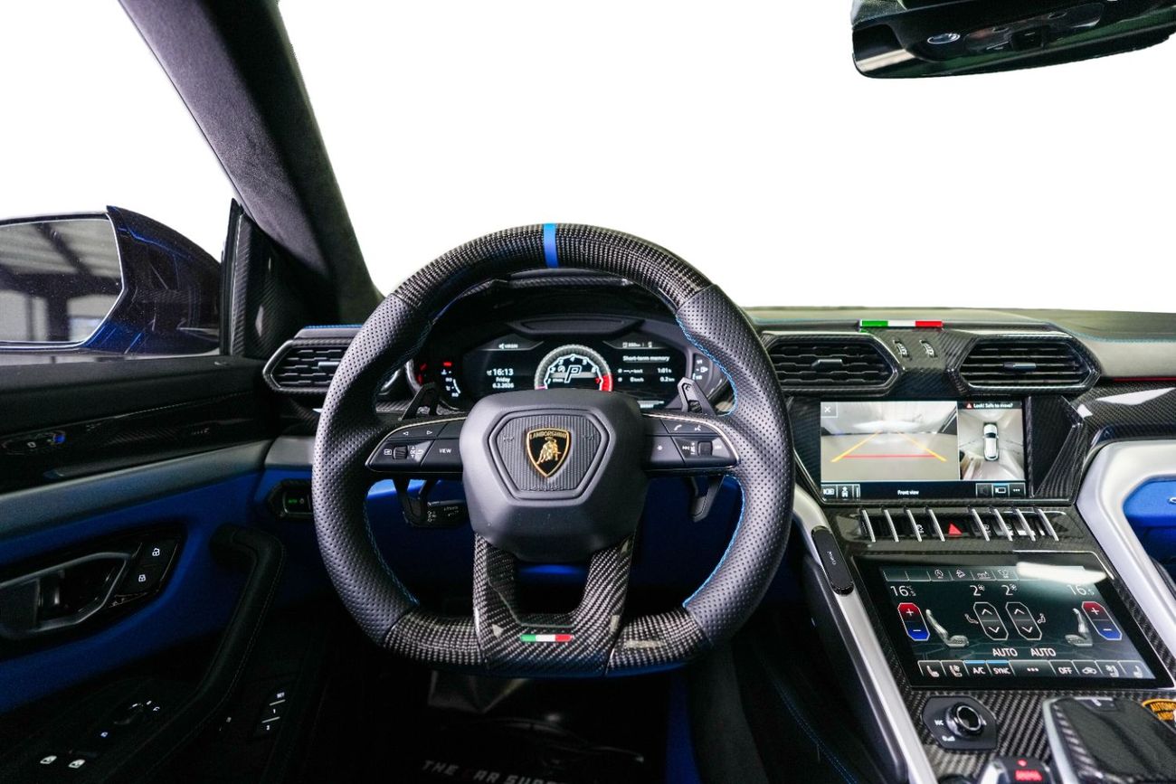 Lamborghini Urus STD 4.0T V8 Blue Eleos-Lamborghini Warranty-Full Carbon Fiber Interior-Bi-Colour Leather