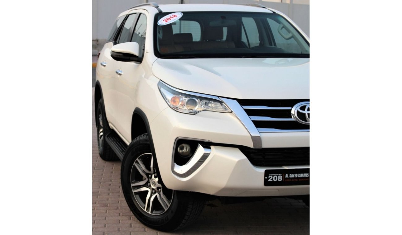 Toyota Fortuner Toyota Fortuner 2018 GCC 4 cylinder in excellent condition without accidents, very clean from inside