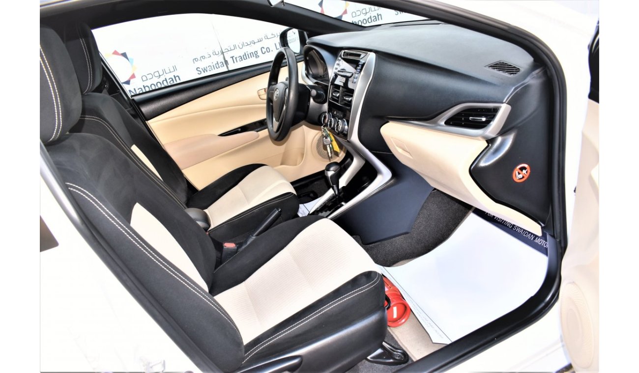 Toyota Yaris AED 919 PM | 1.3L SE HATCHBACK 2019 GCC WARRANTY
