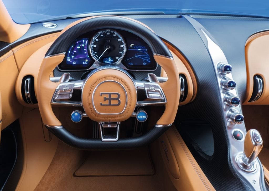 Bugatti Chiron interior - Steering Wheel