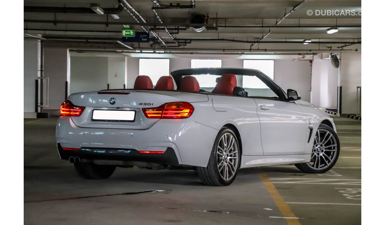 BMW 430i i Convertible M-Kit 2017 GCC under Agency Warranty with Zero Down-Payment.