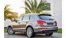 Audi Q7 S-Line Supercharged - 2 Y Warranty - GCC - AED 1,419 Per Month - 0% Downpayment