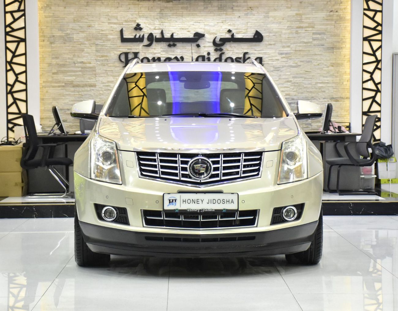 Cadillac SRX EXCELLENT DEAL for our Cadillac SRX4 3.6 ( 2016 Model ) in Golden Color GCC Specs