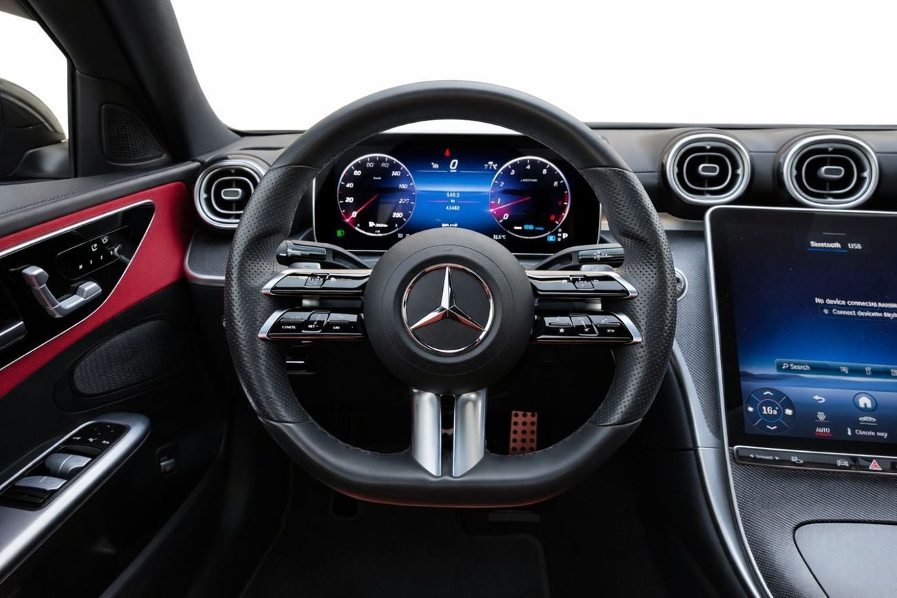 Mercedes-Benz C 200 Premium 2.0L AED 3,035 P.M l 0% Down Payment l Premium AMG Line l Gargash Warranty t