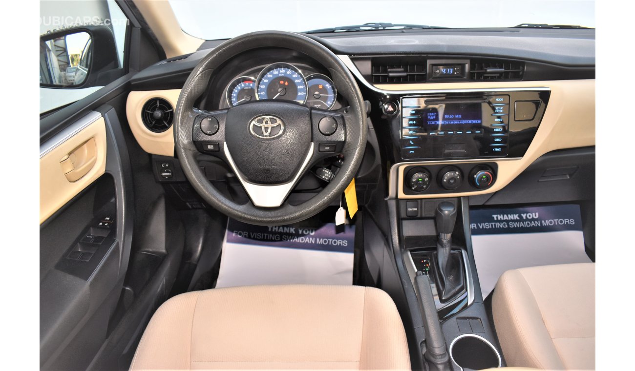 Toyota Corolla 1.6L SE 2018 GCC SPECS DEALER WARRANTY