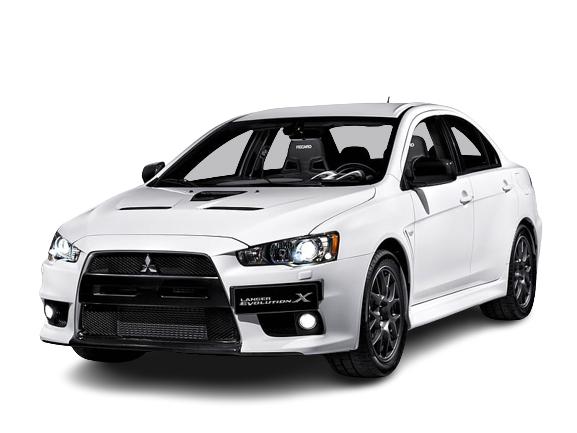 Mitsubishi Evo cover - Front Left Angled