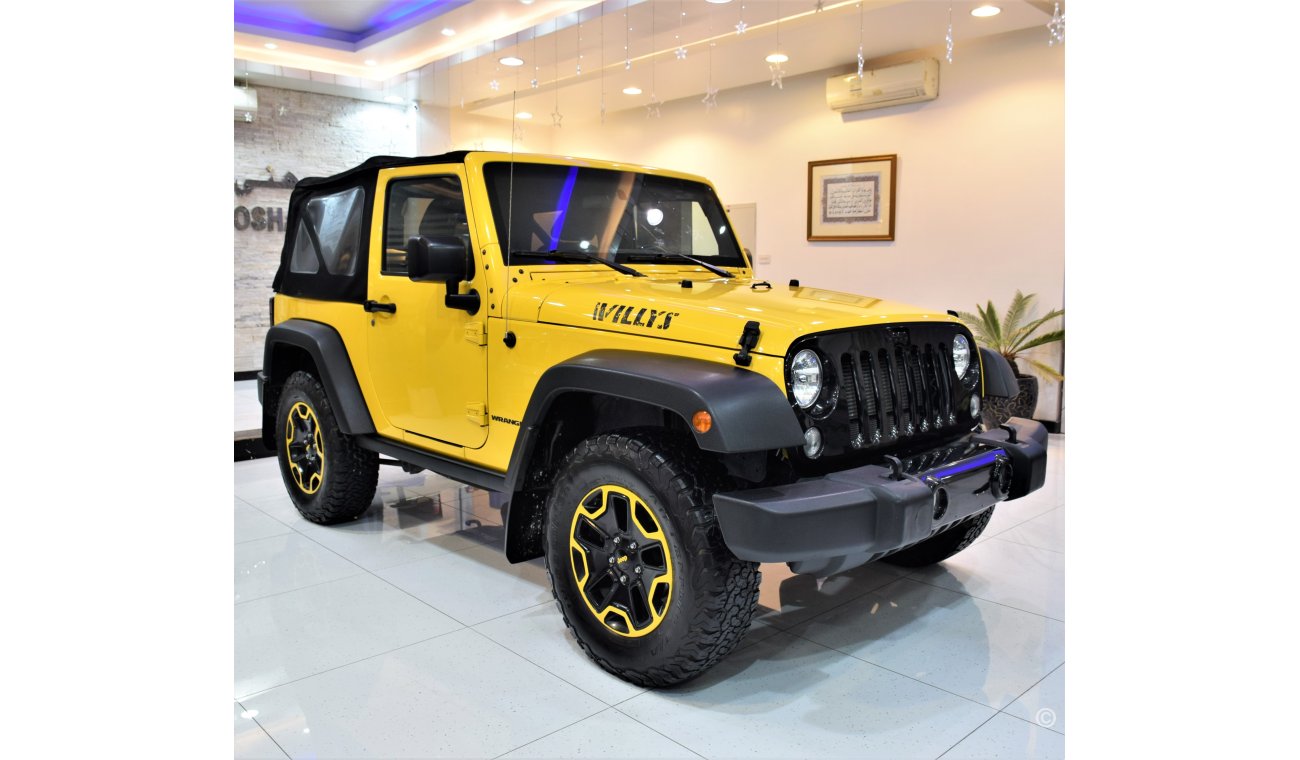 جيب رانجلر EXCELLENT DEAL for our Jeep Wrangler Willys Soft Top Convertible 2015 Model!! in Yellow Color! Ameri