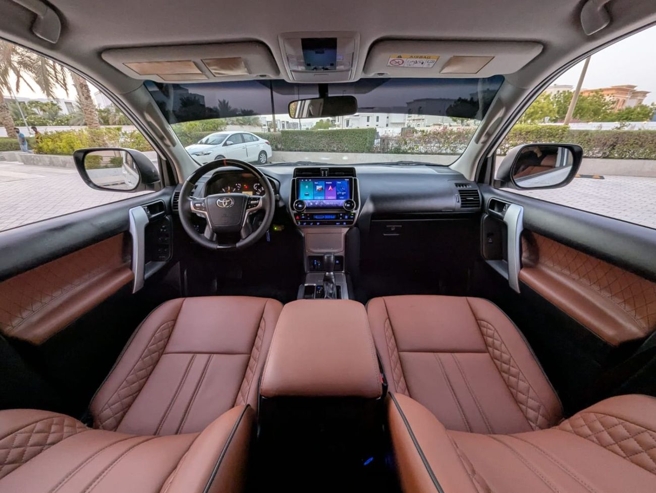 تويوتا برادو Toyota Prado 2018 diesel white LHD 7 seats automatic gear