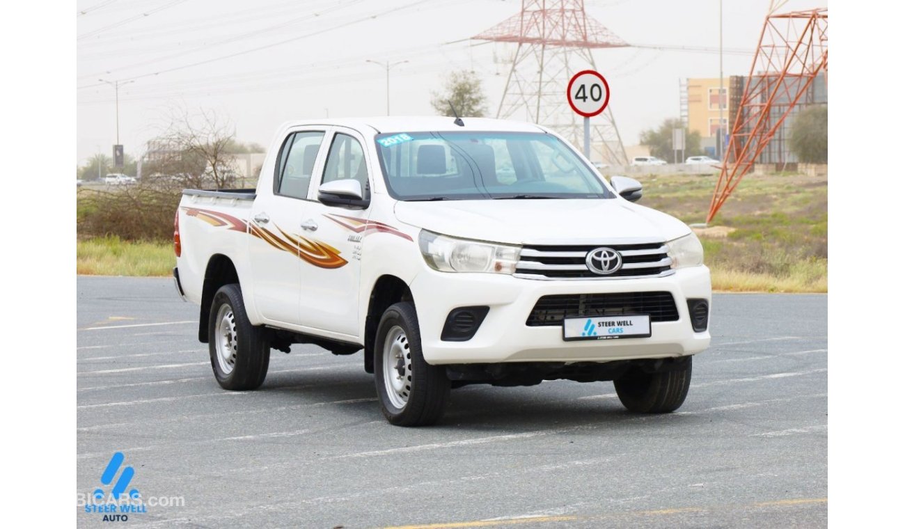 Toyota Hilux 2018 Double Cab DLS 4x4  Diesel 2.4L M/T /  Low Mileage / Ready to Drive / GCC / Book Now