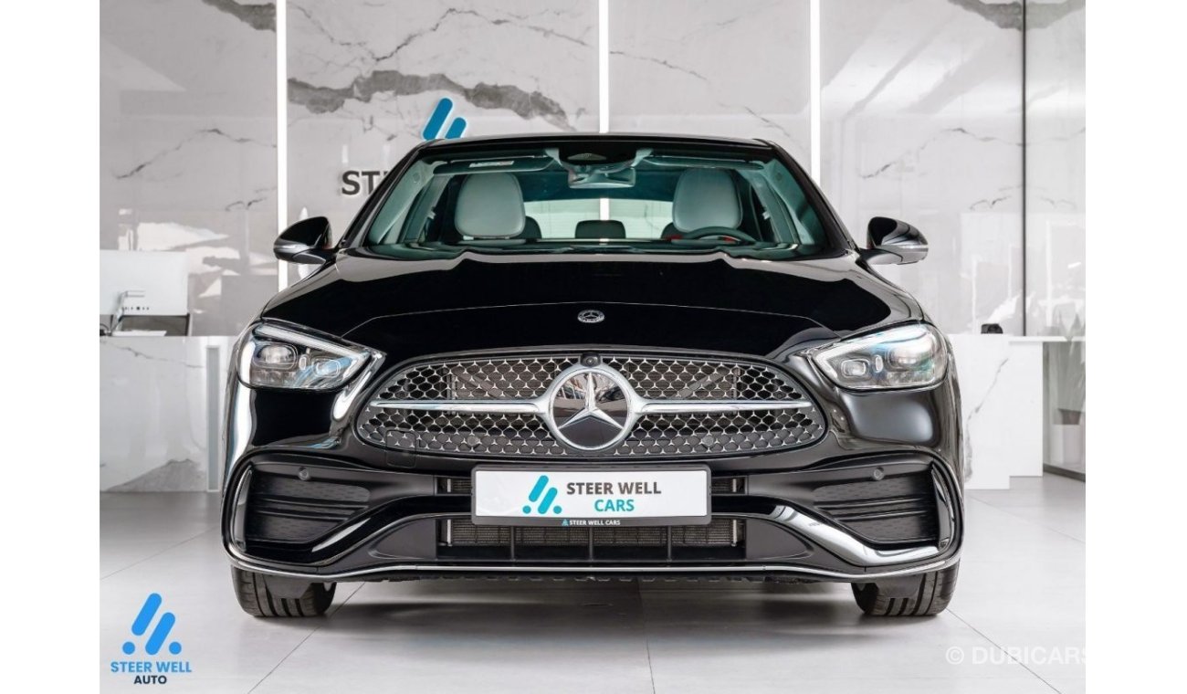 مرسيدس بنز C200 AMG 2024 Premium Plus 5 years agency warranty + Service 105k KM - GCC Specs