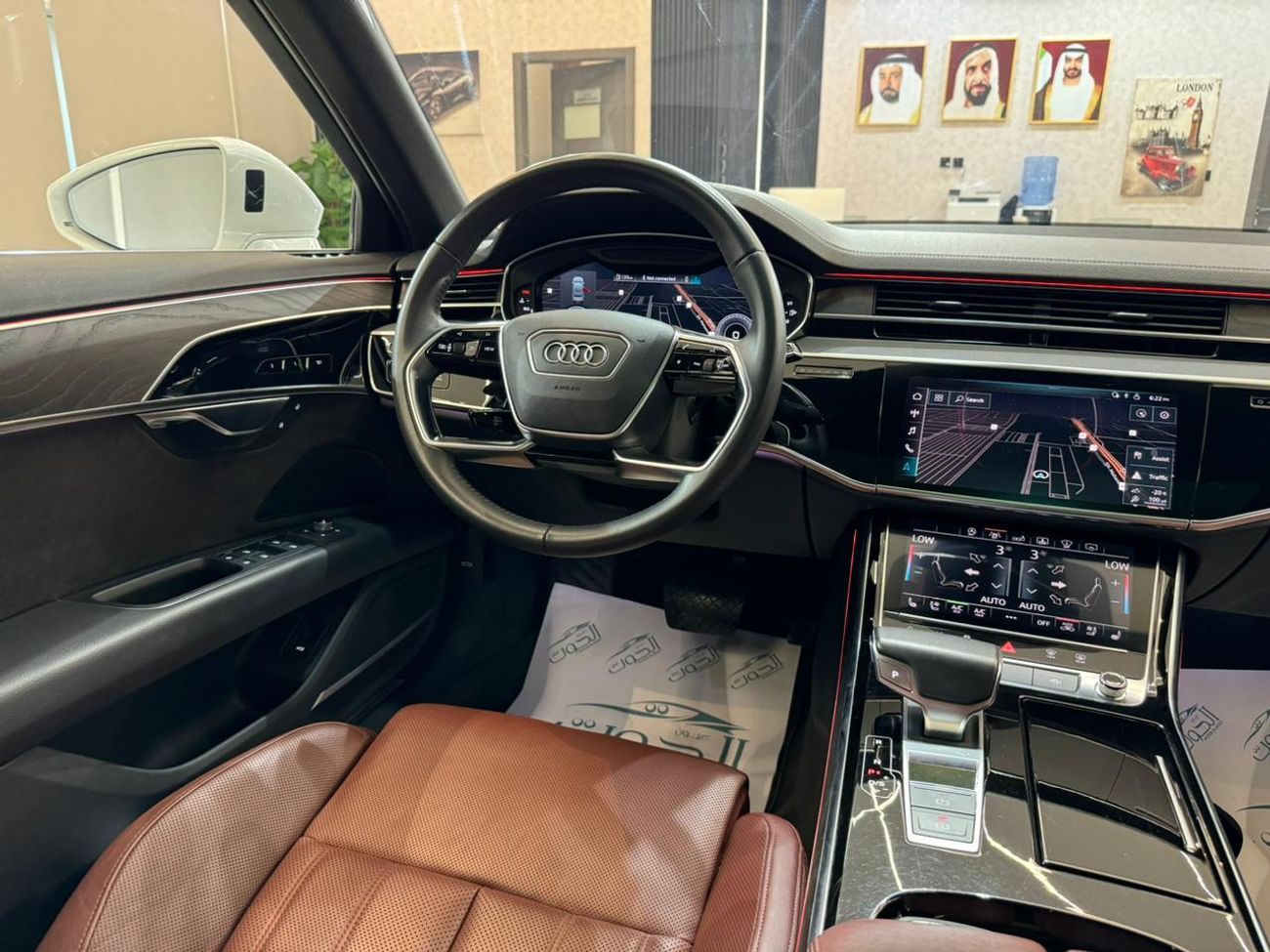 أودي A8 L 60 TFSI Quattro 4.0L (454 HP) AMAZING VIP AUDI A8 TFSI V6 || F.S.H || GCC || EXCELLENT PERFORMANCE