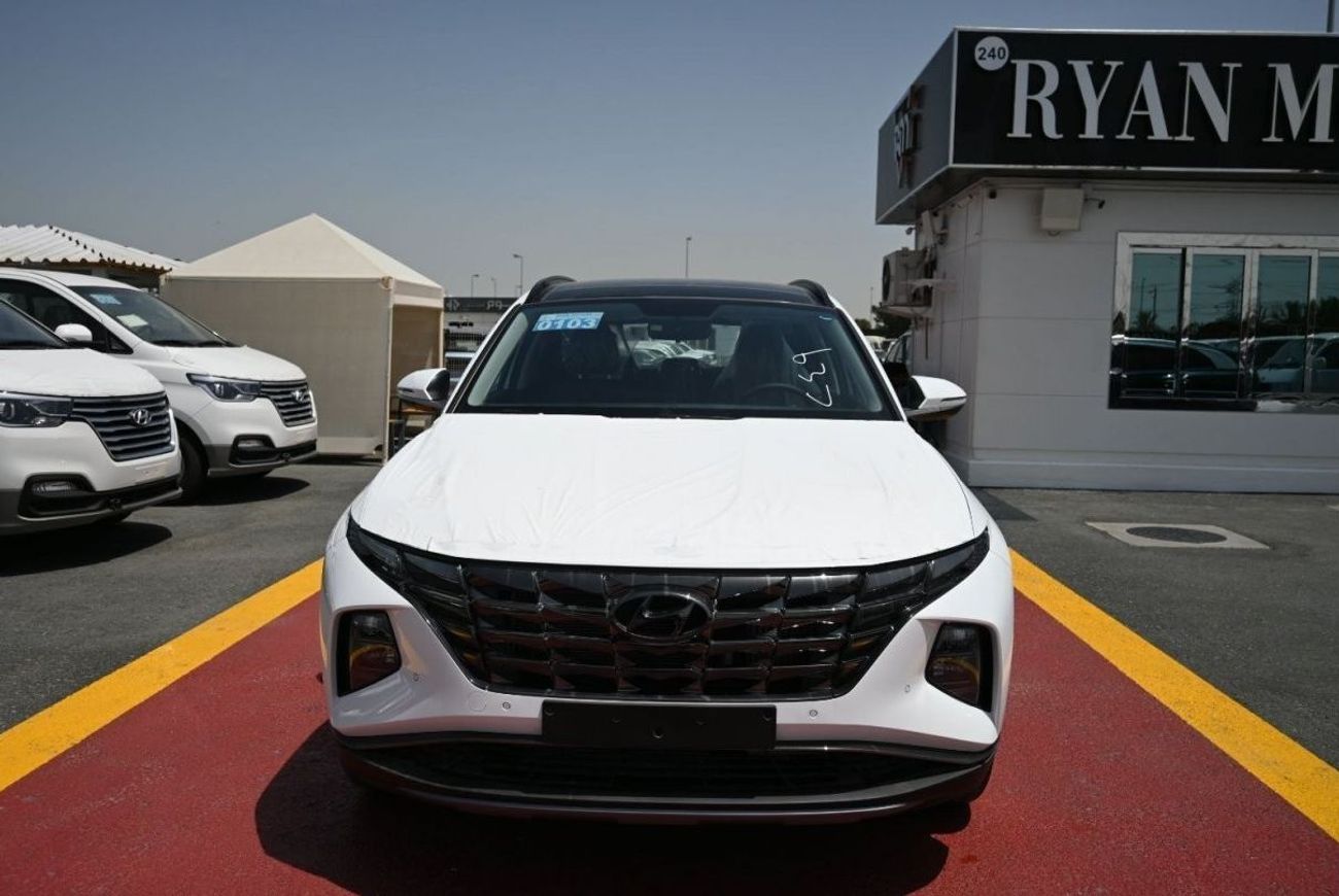 هيونداي توسون هيونداي توسون 1.6 لتر توربو دفع امامي دفع رباعي 5 ابواب عداد رقمي سقف بانورامي مقاعد كهربائية لون اب