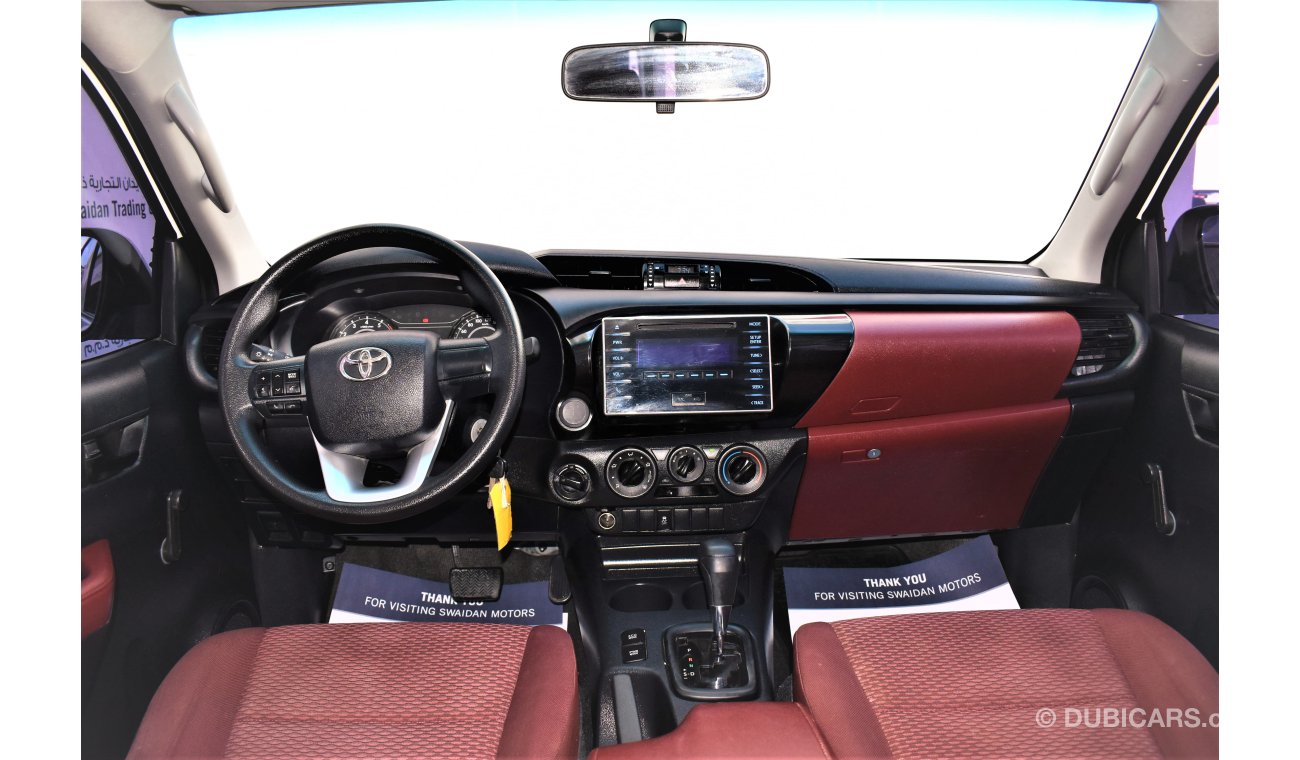 Toyota Hilux AED 1448 PM | 2.7L GL 4WD DC MW GCC WARRANTY