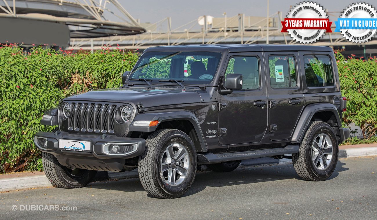 Jeep Wrangler Unlimited Sahara V6 , GCC , 2021 , 0Km , W/3 Yrs or 60K Km WNTY @Official Dealer