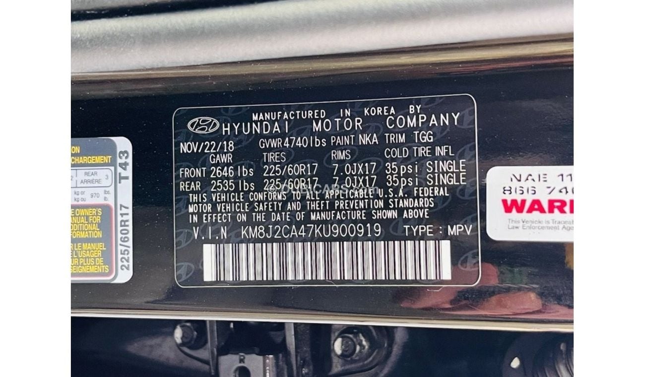 Hyundai Tucson 2019 HYUNDAI TUCSON IMPORTED FROM USA