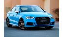 Audi S3 Exclusive Color GCC 2018 under Agency Warranty with Zero Down-Payment.