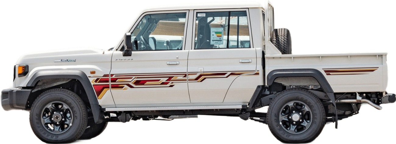 تويوتا لاند كروزر بيك آب ECTKWT002 - 2024 Toyota LC79 Double Cab Pick Up - 4.5L Diesel Manual – Full - White  with Beige
