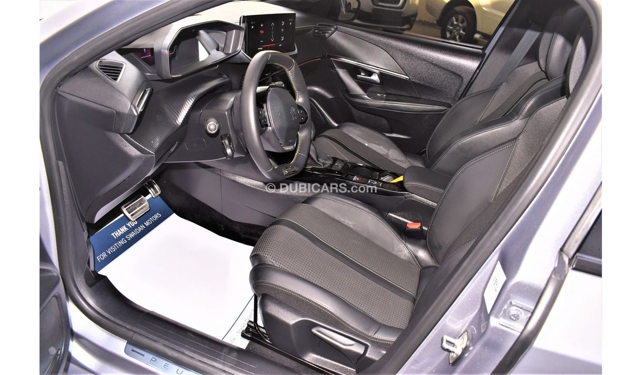 Peugeot 208 AED 703 PM | 1.2L GT GCC AGENCY WARRANTY UP TO 2026 OR 100K KM