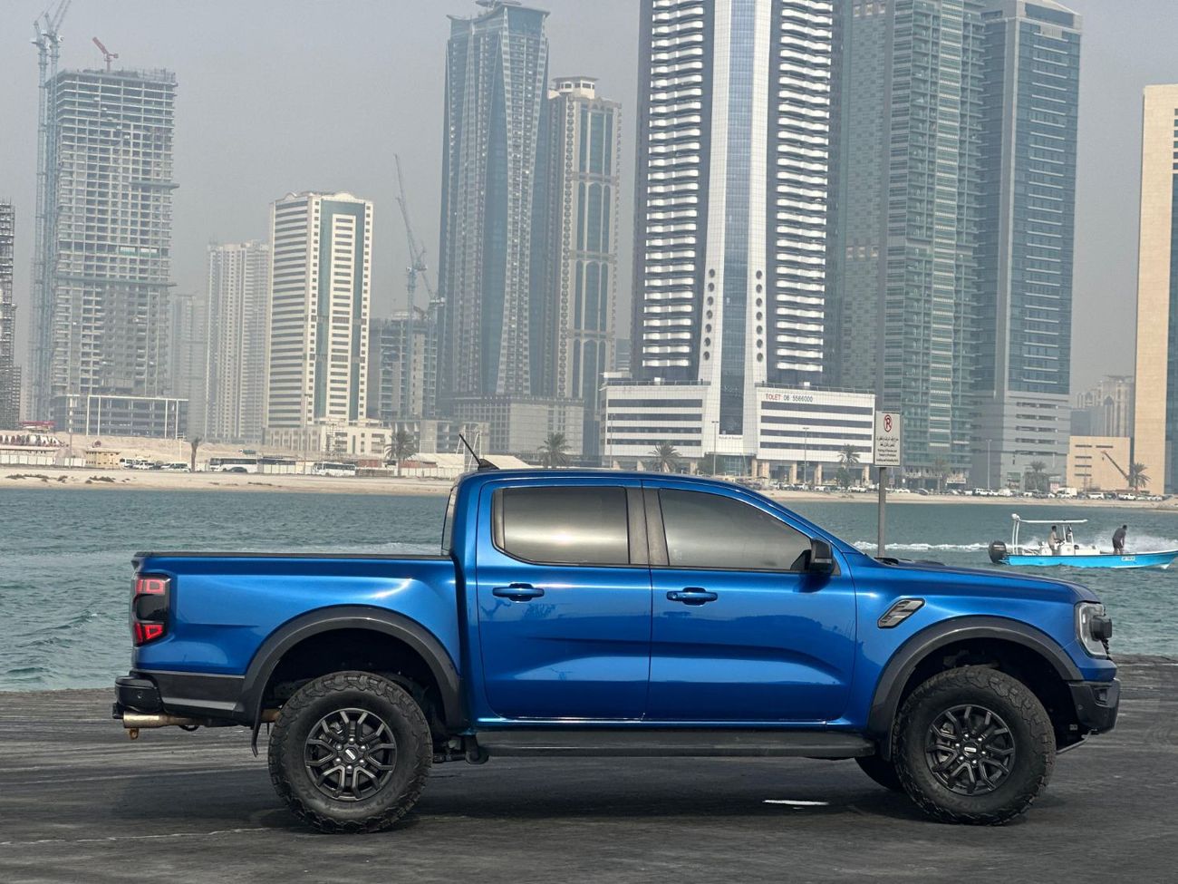 Ford Ranger Raptor Ford Rapter 2023 RHD blue colour with black interior Petro engine