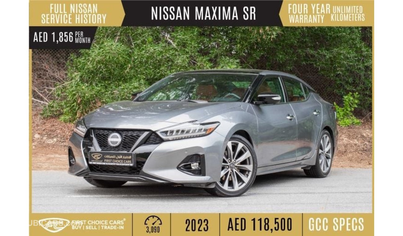 Nissan Maxima AED 1,856/month | 2023 | NISSAN | MAXIMA SR | WARRANTY: VALID 10-01-2029 OR UNLIMITED KM | N13176